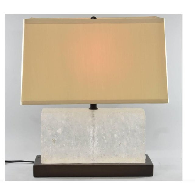 Modern Modern Robert Kuo for McGuire Carved Ice Table Lamp - 1 of 2 For Sale - Image 3 of 6