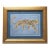 Tiger Minimalism Folk Art Expressionism Goldenrod Gray Navy Original Oil Painting by Cleo Plowden For Sale