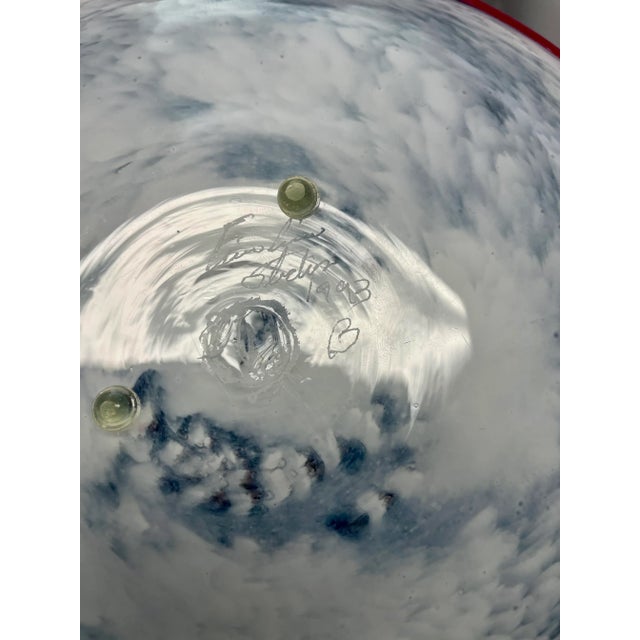 Modern 1990s line Studio Glass Modern Face Plate For Sale - Image 3 of 5