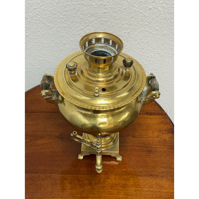 Russian Brass Samovar, Antique For Sale - Image 4 of 12