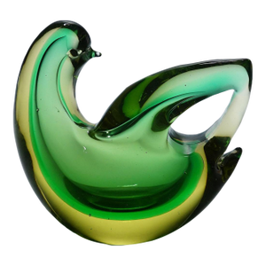 Sommerso Glass Bird Sculpture, Flavio Poli for Seguso Murano 1953