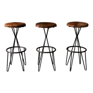 Bar Stools by Pierre Paulin for Thonet, 1950s, Set of 3 For Sale