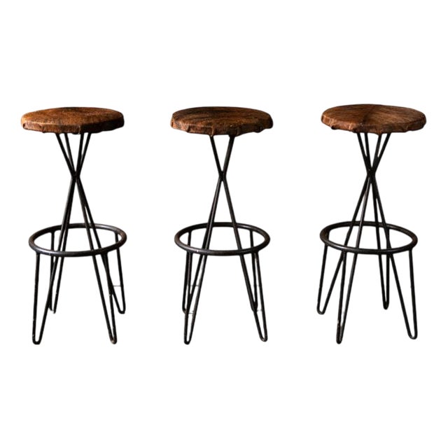 Bar Stools by Pierre Paulin for Thonet, 1950s, Set of 3 For Sale