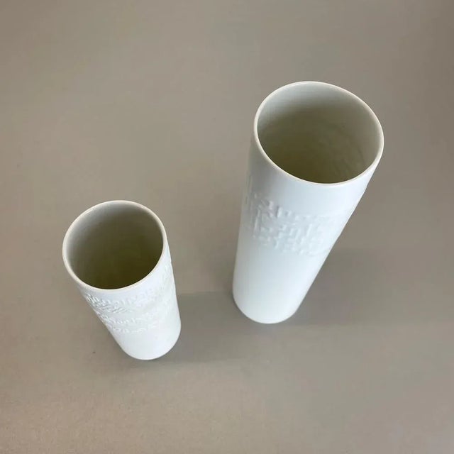 Abstract German Porcelain Vases by Cuno Fischer for Rosenthal, 1980s, Set of 2 For Sale - Image 10 of 15