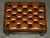 Vintage Brown Hand-Dyed Tufted Leather Chesterfield Ottomans, Set of 2 For Sale - Image 16 of 18
