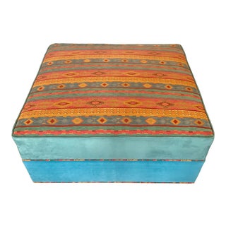 1980s Repurposed Southwestern Style Ottoman For Sale