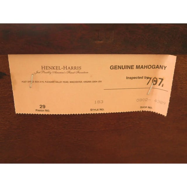 Burnt Umber Henkel Harris Mahogany Bombe Dresser For Sale - Image 8 of 9