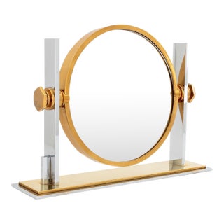 Karl Springer Vanity Mirror, 1970s For Sale