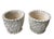 A handsome pair of vintage English garden planters crafted from high-quality cast stone. These small-scale jardinieres...