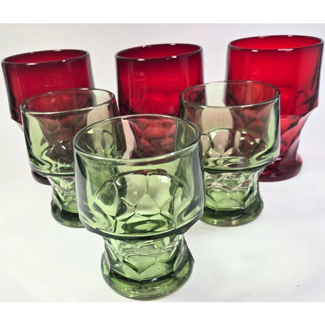 Holiday Lowball Glasses- Set of Six For Sale - Image 6 of 12