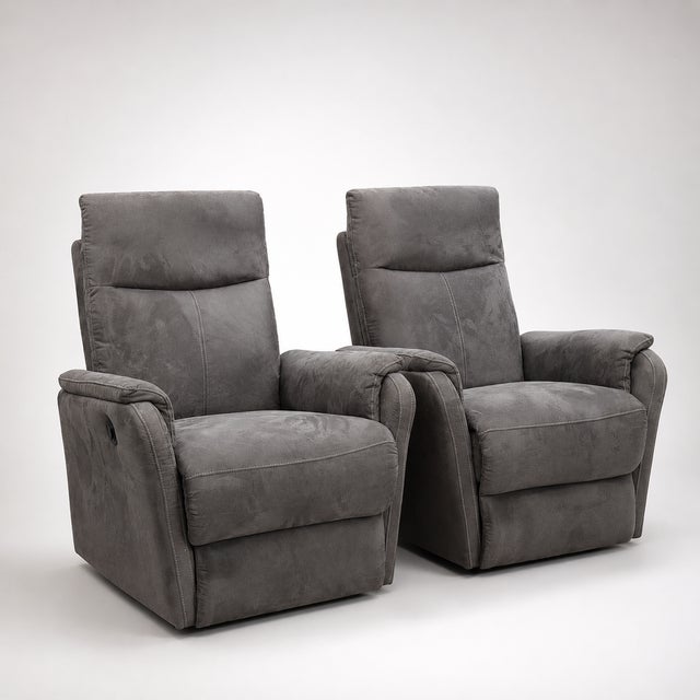 2000 - 2009 Electric Reclining Lounge Chairs, 2000s, Set of 2 For Sale - Image 5 of 6