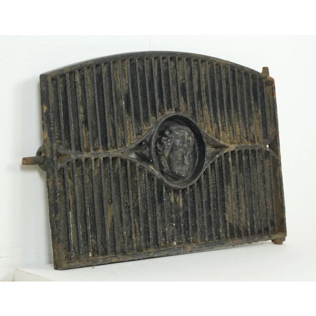Mid 20th Century Mid 20th Century Hinged Figural Cast Iron Window Grate For Sale - Image 5 of 12