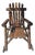 Monumental 20thc Hand Made Pine Log Rocking Chair For Sale