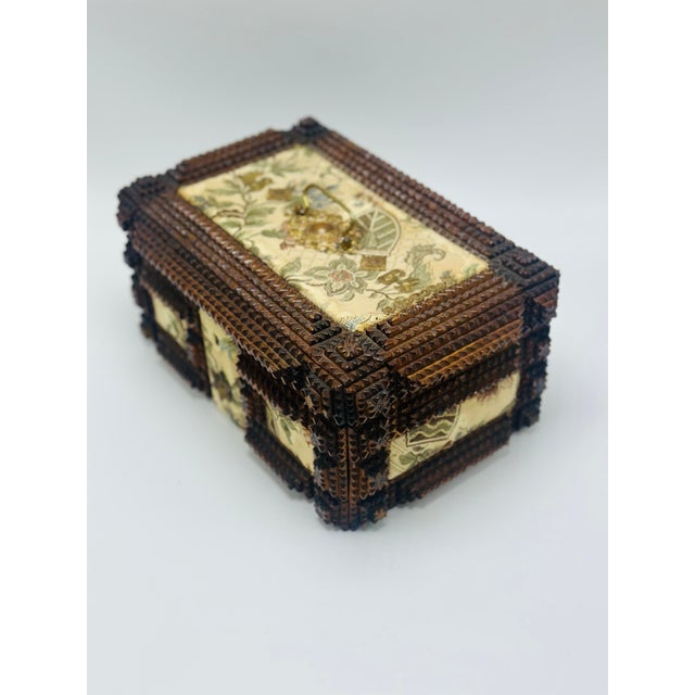 Antique Tramp Art Box For Sale - Image 9 of 12