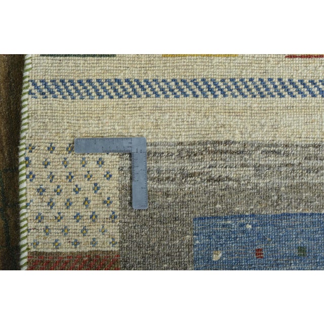 Hand-Knotted Gabbeh Nomadic Rug For Sale - Image 10 of 11