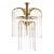 Hollywood Regency Italian Mid-Century Brass Lamp with Blown Murano Glass Straws For Sale
