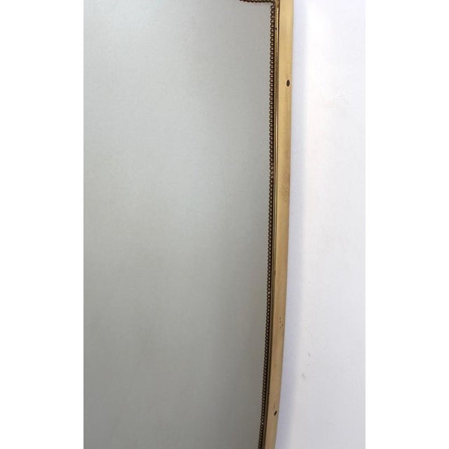 Vintage Italian Wall Mirror with Beading by Gio Ponti, 1960s For Sale - Image 9 of 13