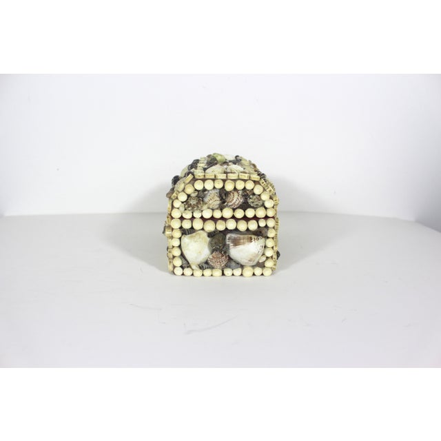 Vintage Shell Encrusted Jewellery Box For Sale - Image 10 of 11