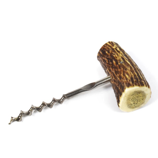 Late 20th Century Natural Antler Wine Corkscrew Wine Bottle Opener For Sale - Image 6 of 6