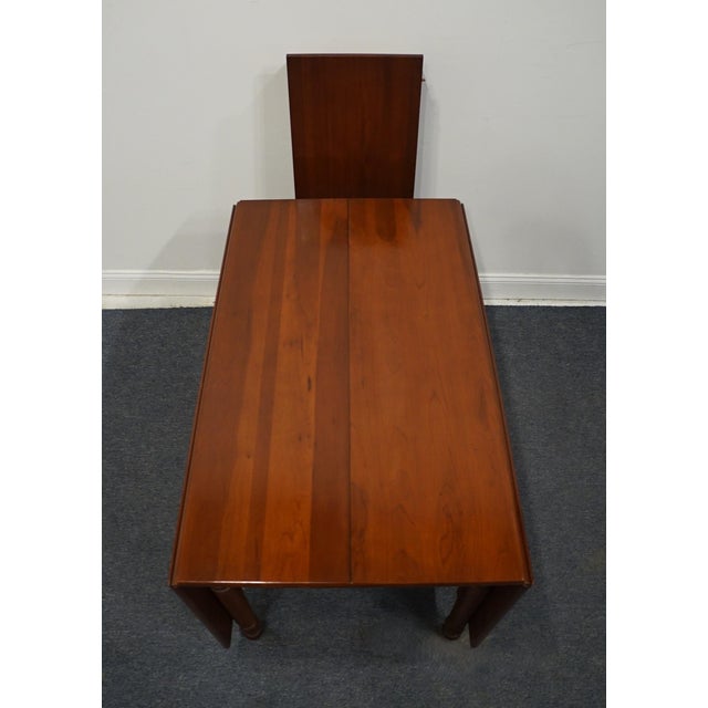 Willett Furniture Solid Wildwood Cherry Traditional Federal Style 85" Drop Leaf Dining Table W. Rope Twist Legs 6552 For Sale - Image 11 of 12