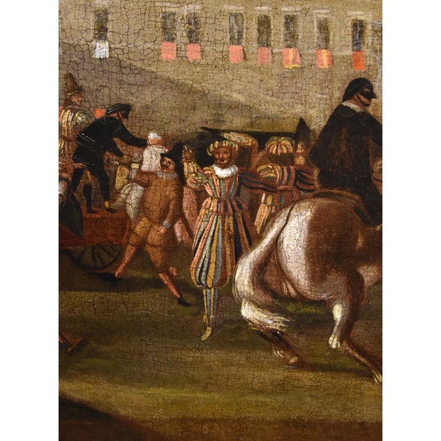 Workshop of Michelangelo Cerquozzi, Carnival Rome Piazza Colonna, 1640, Oil on Canvas For Sale - Image 6 of 18