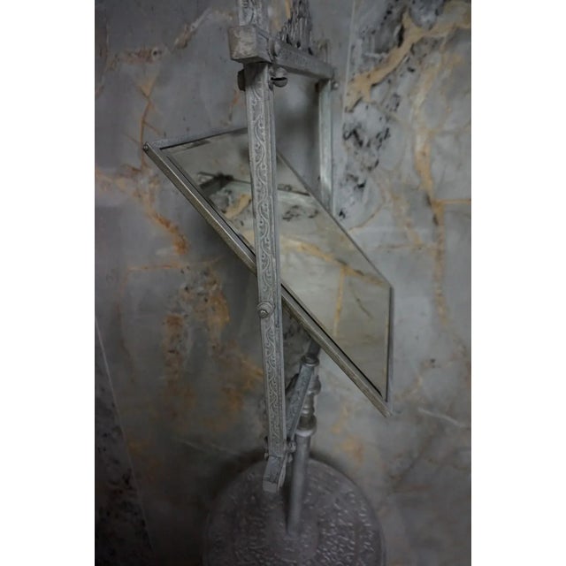 Antique French Cast Iron Adjustable Shaving Stand For Sale - Image 12 of 18