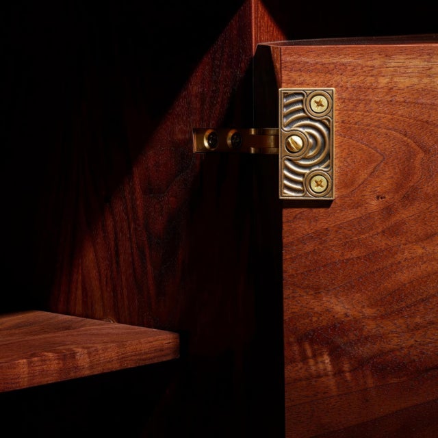 Wave Stereo Console and Partner Desk in Walnut by Michael Maximo For Sale - Image 11 of 11