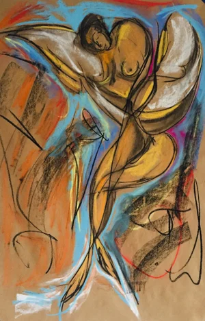 “Sleeping Angel” Original Pastel Drawing by Erik Sulander 24x36