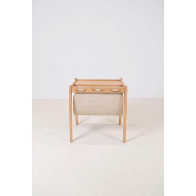 Mid-Century Modern Danish Side Table with Magazine Holder by S.P. Jensen for BRDR Furbo, 1960s For Sale - Image 3 of 10