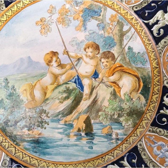 19th Century Italian Ceramics Plate from Urbino For Sale - Image 4 of 13
