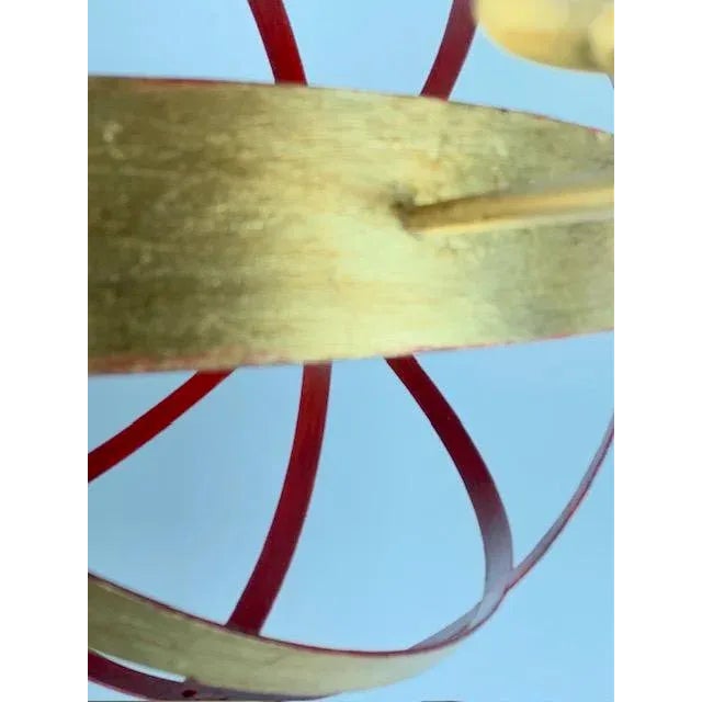 Brick Red Eight Light Round Chandelier by Niermann Weeks For Sale - Image 8 of 10