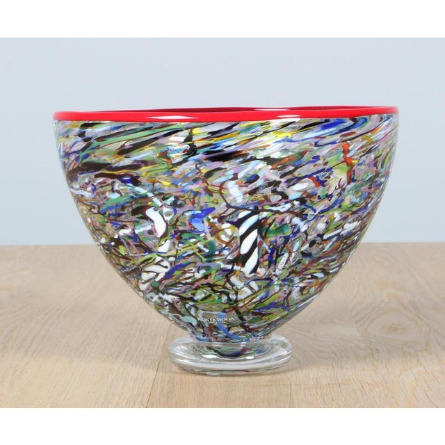 Bertil Vallien vase in art glass. Made by Kosta Boda. Signed. This piece is attributed to the mentioned designer/maker. It...