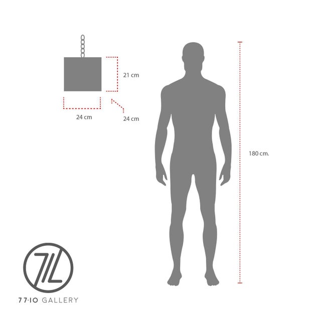 Midcentury Felipe Delfinger Mexican Modernist Feders Pendant Light For Sale - Image 6 of 7