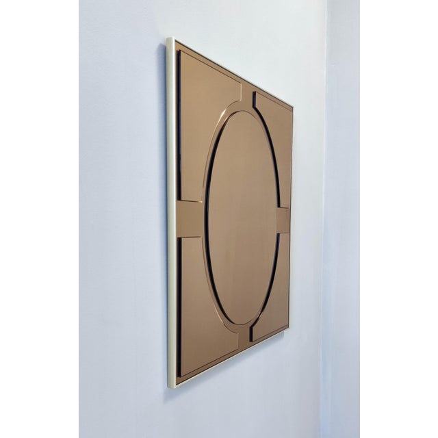 Postmodern Rectangular Wall Mirror in Bronze from Giannobi, Italy, 1980s For Sale - Image 6 of 13