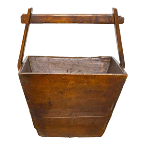 Traditional Asian Wooden Basket
