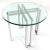 Mid-Century Modern Round Chrome Base and Glass-Top Side Table For Sale - Image 9 of 10
