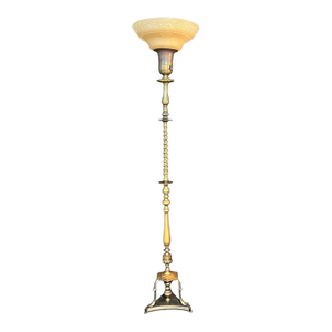 1930s Rare Bronze Torchiere Floor Lamp