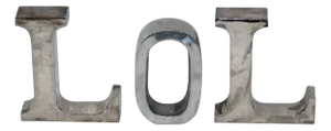 Metal Letters, 1990s, Set of 3