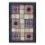 Checkerboard American Hooked Rug With Geometric Cross Designs For Sale