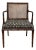 Vintage Faux Bamboo Cane Back Upholstered Seat Arm Chair For Sale