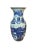 Chinoiserie Mid 20th Century Blue and White Chinoiserie Vase With Celadon Background For Sale - Image 3 of 7