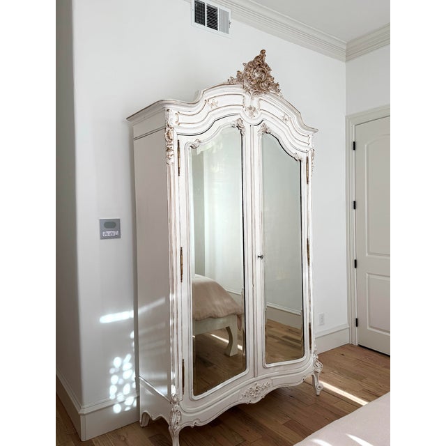 19th Century 19th Century French Armoire ~ Hand-Carved ~ Elegant Provincial Form For Sale - Image 5 of 8