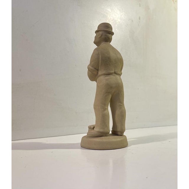 Light Yellow Mid-Century Danish Ceramic Ornament The Proud Caretaker from Søholm, 1970s For Sale - Image 8 of 9