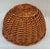 Mid 20th Century Vintage Round Wicker Basket For Sale - Image 5 of 6