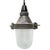 Metal Industrial Striped Clear Glass Pendant Light For Sale - Image 7 of 7