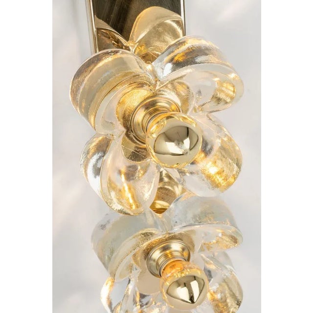 Gold Glass Wall Light attributed to Sische, Germany, 1970s For Sale - Image 8 of 10