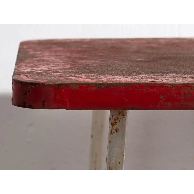 Antique Red Terrace Table, 1920s For Sale - Image 6 of 7