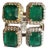 Set in 18k Gold, 6.70 Carats, Natural Zambian Emerald & Diamonds Cluster Ring, Size 6 For Sale