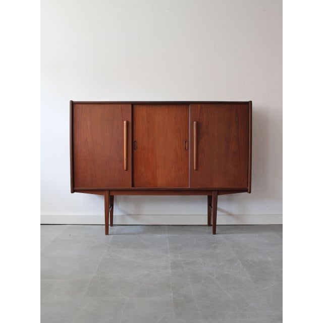 Vintage Danish Highboard in Teak, 1960s For Sale - Image 14 of 14