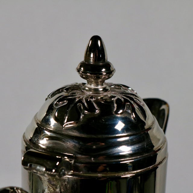 1960s Italian Silver Plate and Glass Claret Pitcher With Lid For Sale - Image 13 of 13